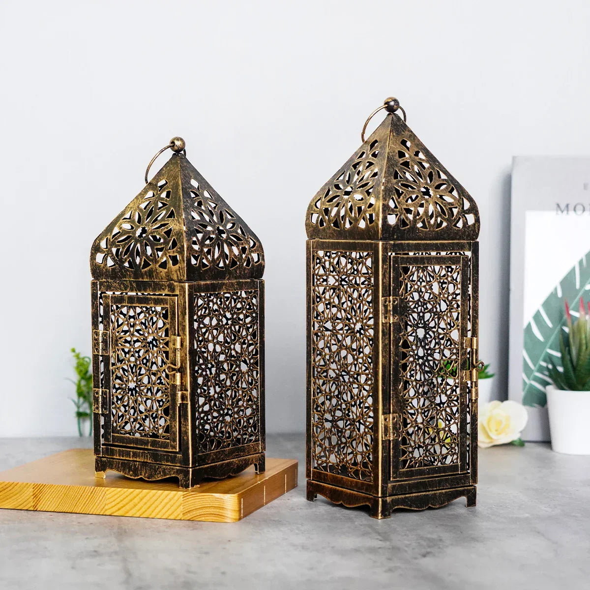 Vintage Bronze Lantern - Lumina Decor