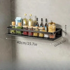 Sleek Black Kitchen Shelf - UrbanNest