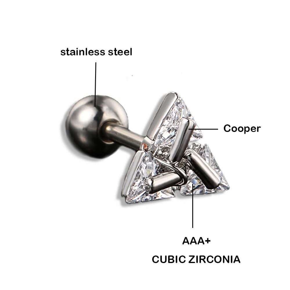 Triangle Earrings - Luxe Modern Design by Elara