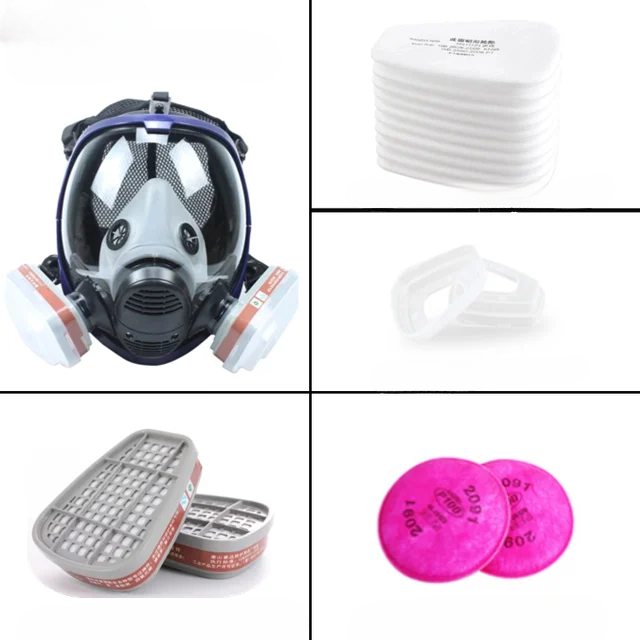 Anti-Fog Full Face Mask with Industrial Gas Filters - PureGuard