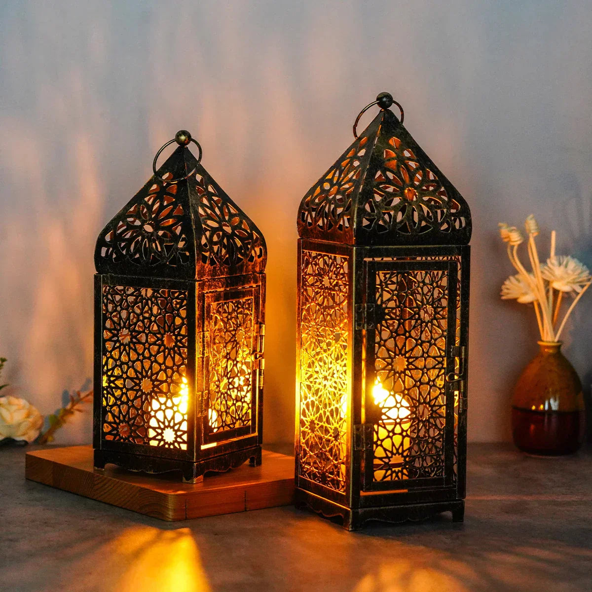 Vintage Bronze Lantern - Lumina Decor