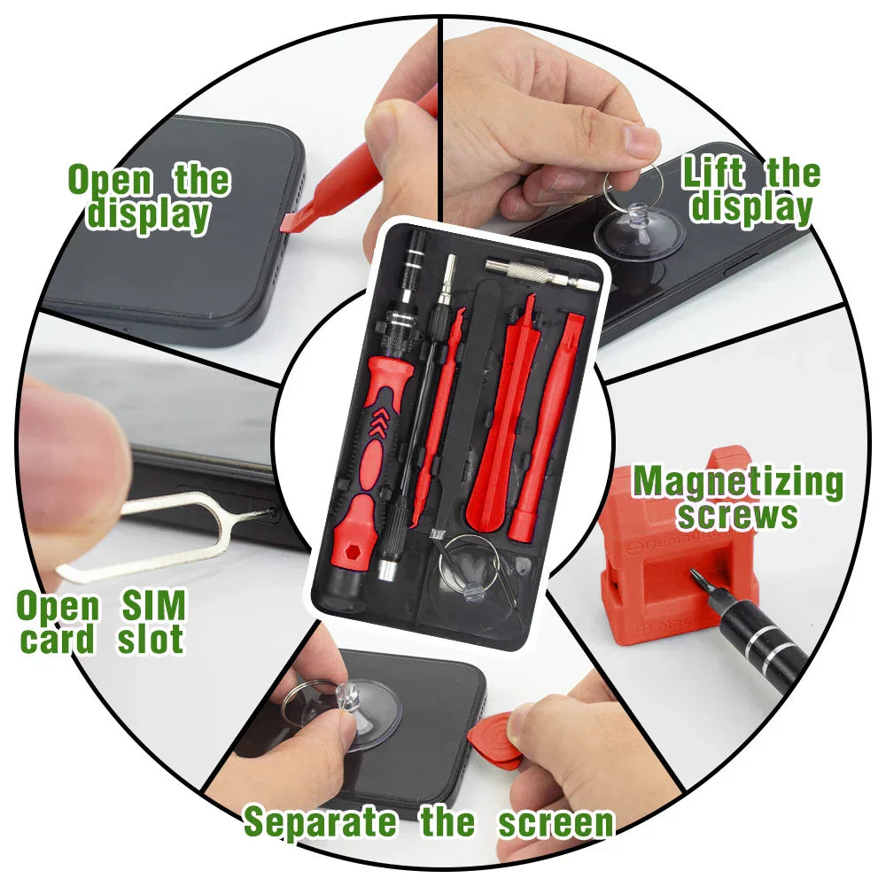 Precision Screwdriver Set - TechCraft Pro 115-in-1 with Magnetic Tools
