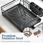 Dish Drying Rack with Cutlery Holder - LuxeHome
