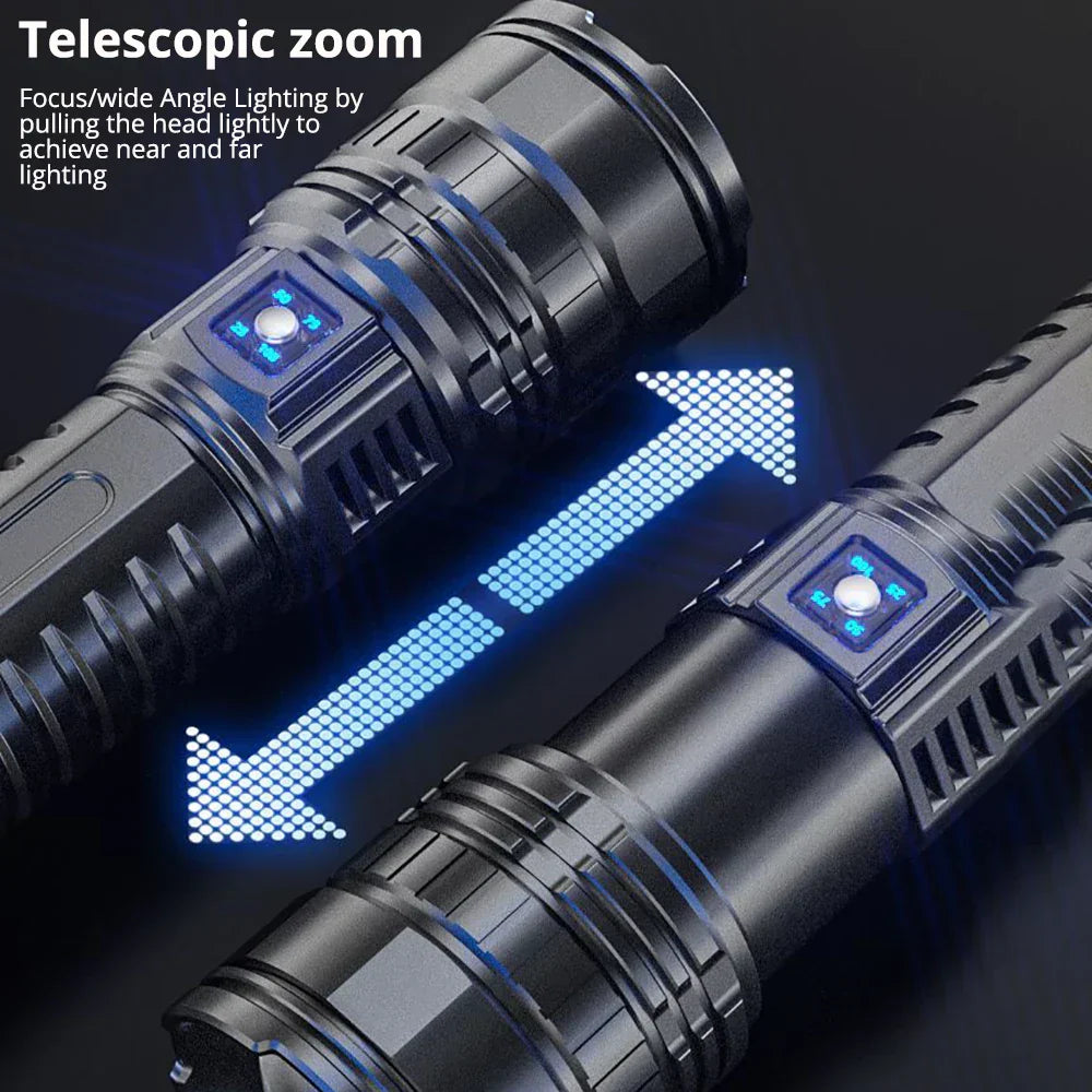 10,000 Lumen Rechargeable LED Flashlight - LuminaTech