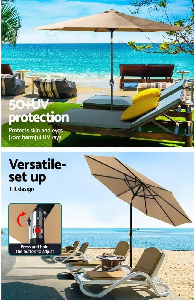 Garden Umbrella - Solara (UV & Water-Repellent, 2.7m)