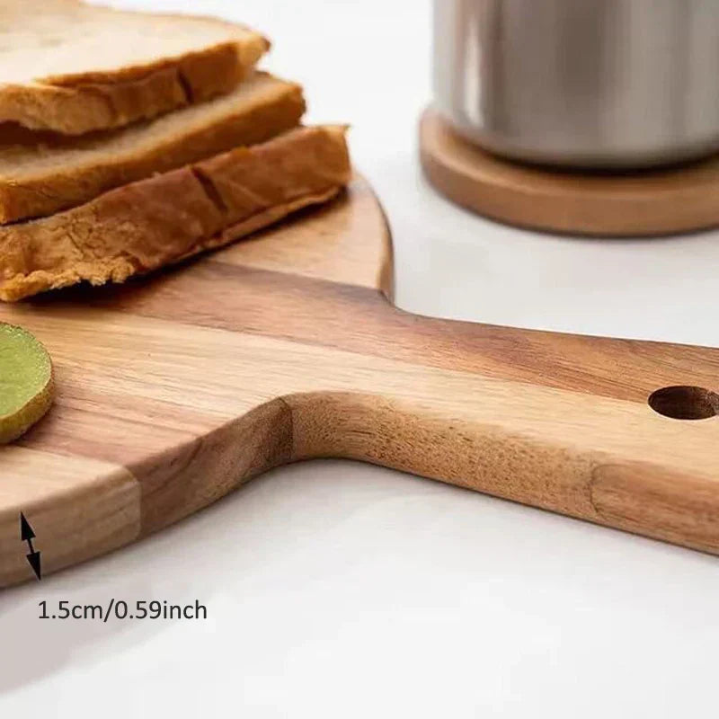 Acacia Wood Pizza Peel & Serving Board - ArtisanCraft