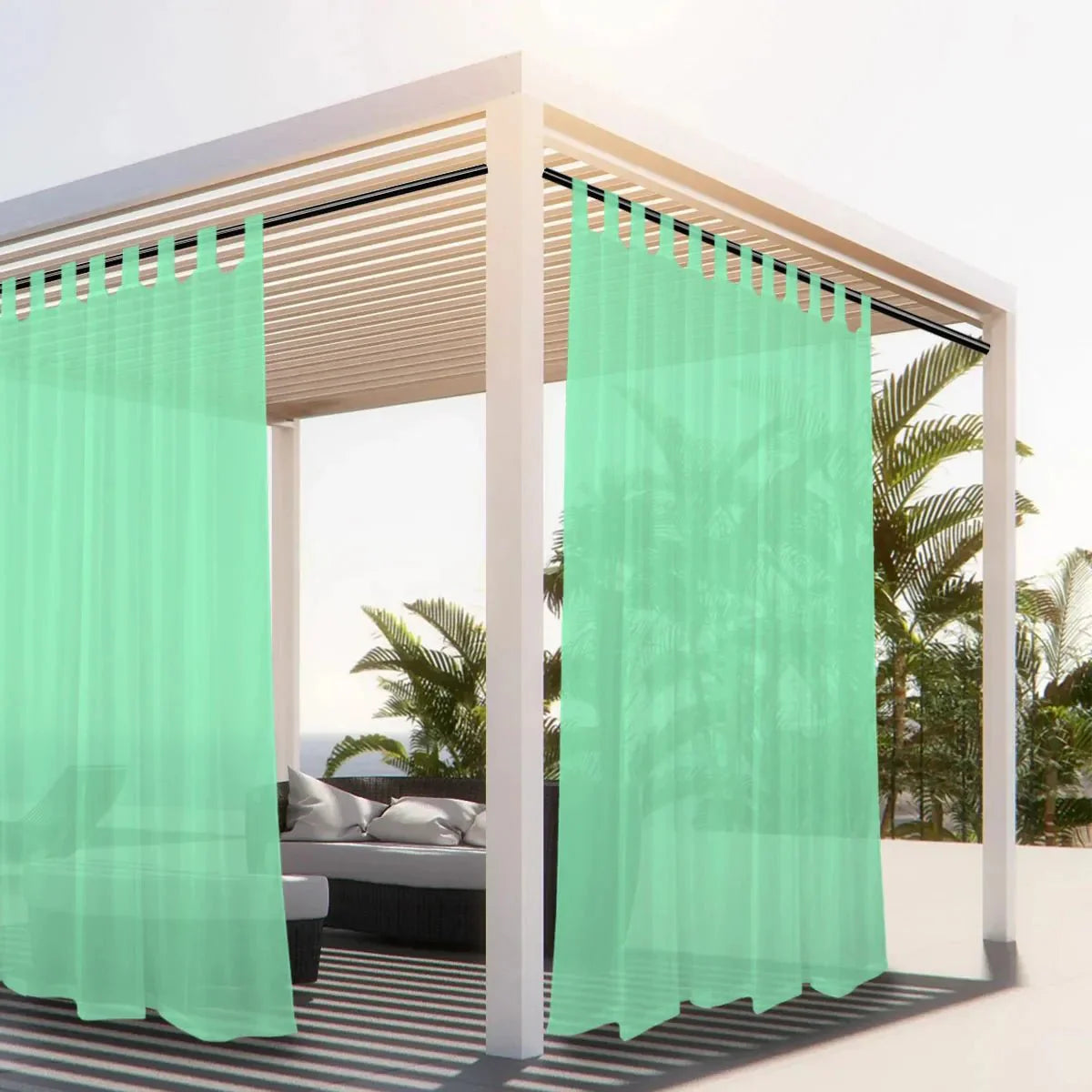 Transparent Waterproof Voile Curtain - LuxeVista
