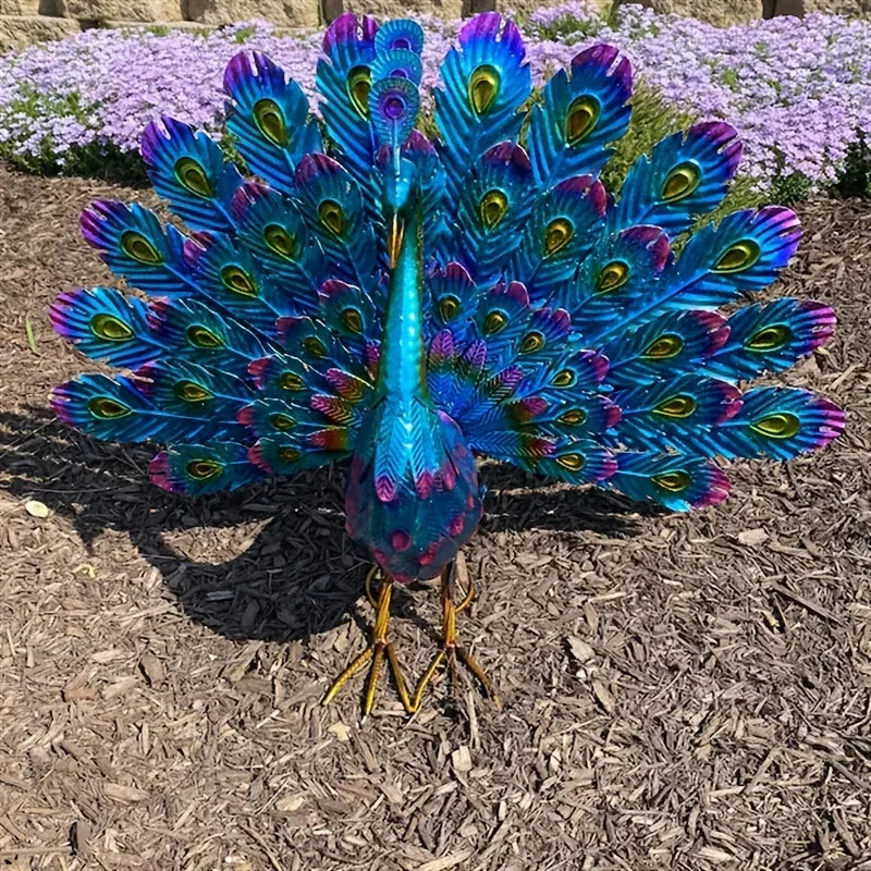 Peacock Sculpture - LuxeArtistry™ Majestic Home Decor