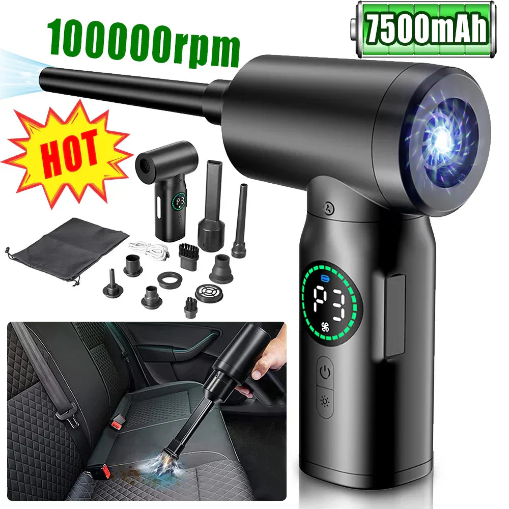 Air Dust Vacuum & Blower with LED Light - CleanTech Pro