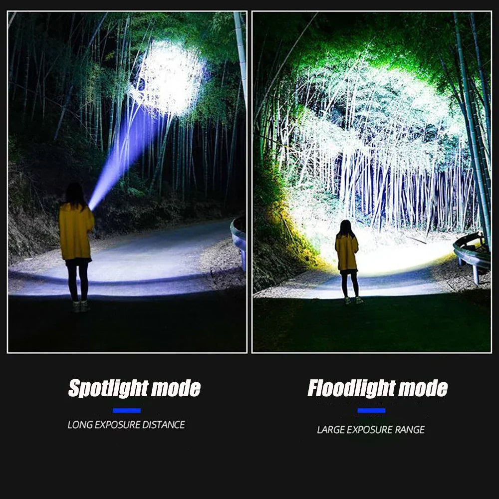10,000 Lumen Rechargeable LED Flashlight - LuminaTech