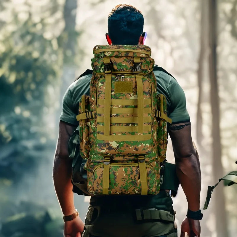 AdventurePro Large Waterproof Hiking Backpack - 80L Capacity