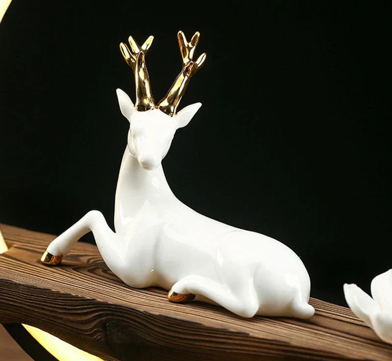 Serene White Deer Incense Lamps – TranquilGlow