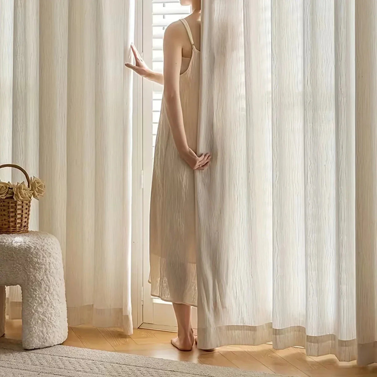 Wabi-Sabi Crinkle Curtains - Luminara Home Decor