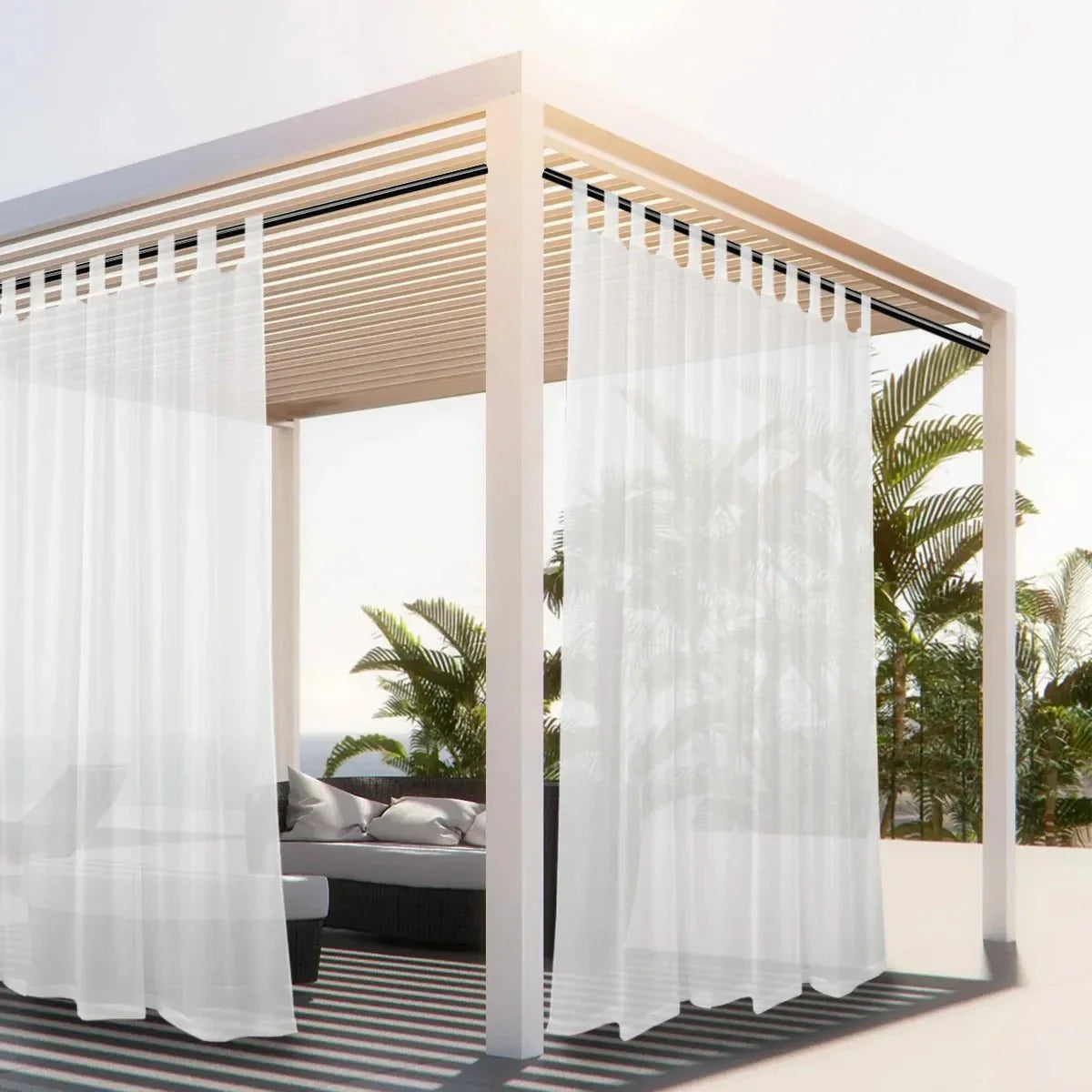 Transparent Waterproof Voile Curtain - LuxeVista