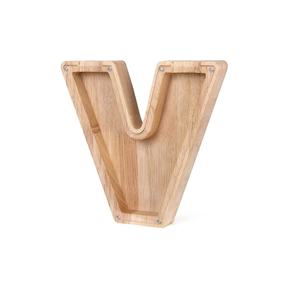 Wood Alphabet Piggy Bank - SaveWise