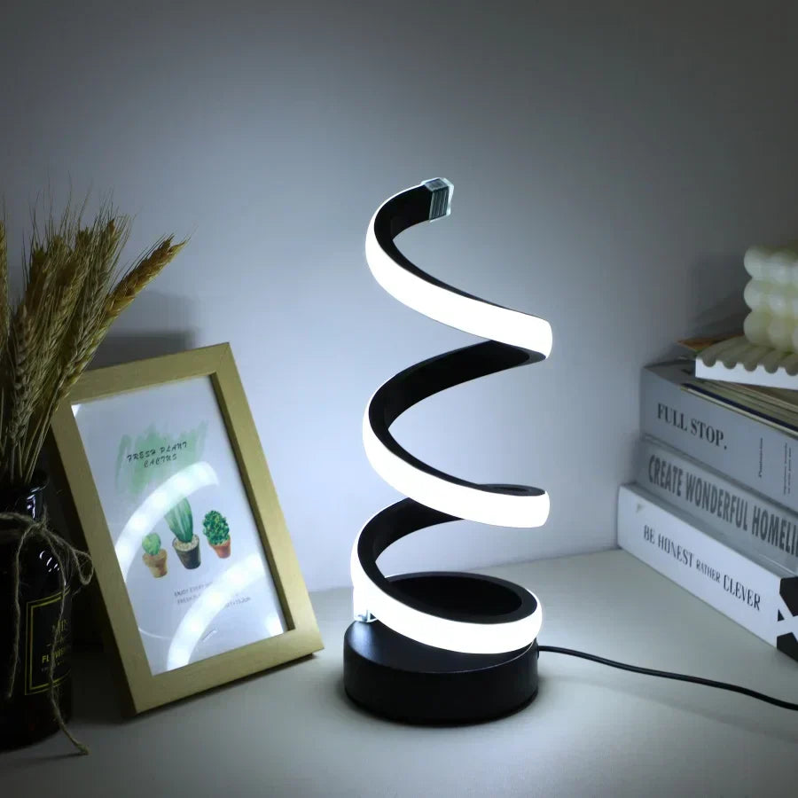 S-Shaped Desk Lamp with Adjustable Brightness - LumaCraft