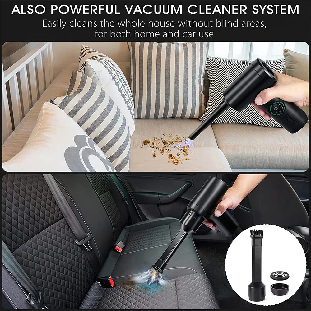 Air Dust Vacuum & Blower with LED Light - CleanTech Pro