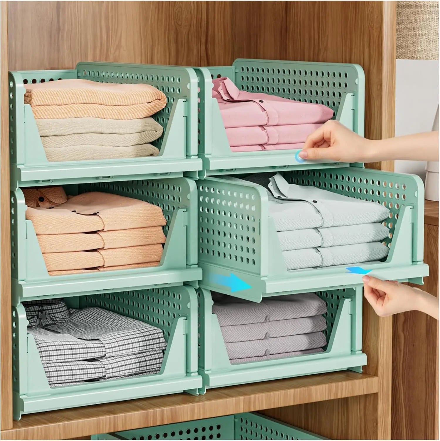 Stackable Foldable Closet Storage Boxes - LuxeHome