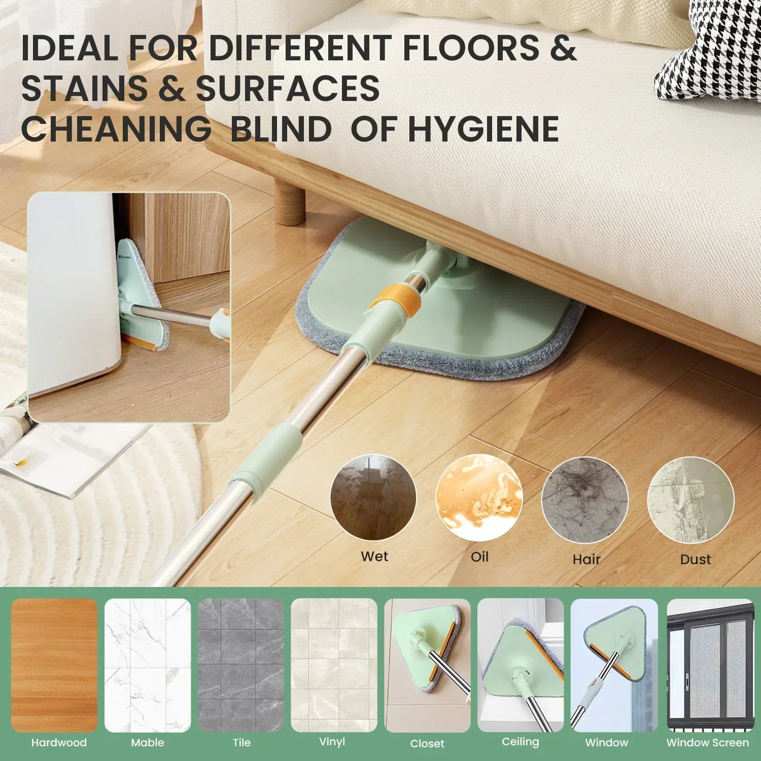Self-Rotating Mop with Bucket - PureClean Essentials
