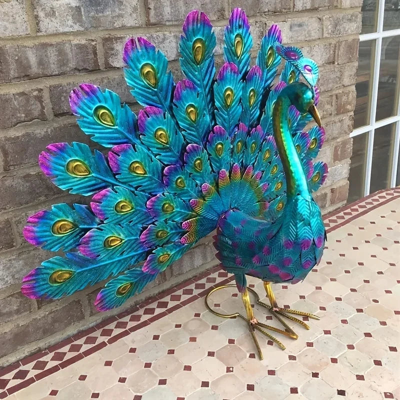 Peacock Sculpture - LuxeArtistry™ Majestic Home Decor