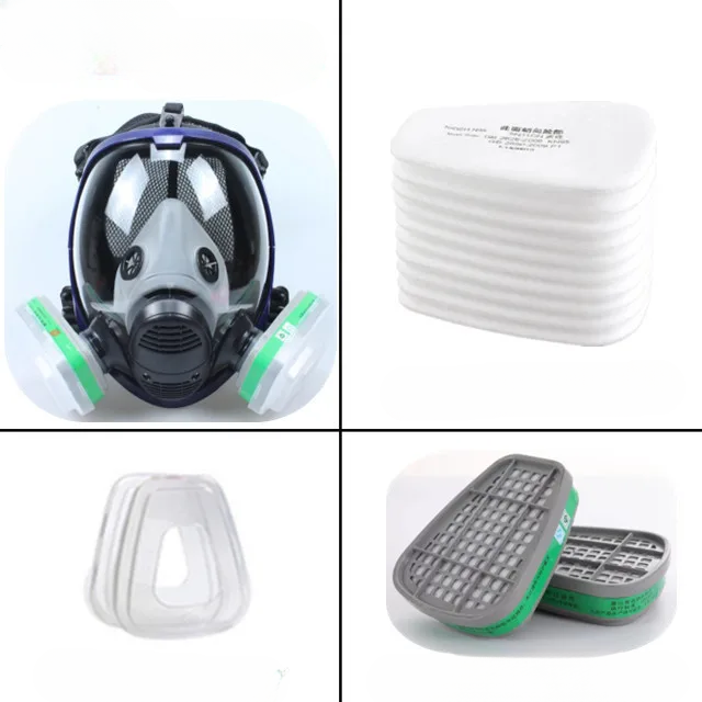 Anti-Fog Full Face Mask with Industrial Gas Filters - PureGuard