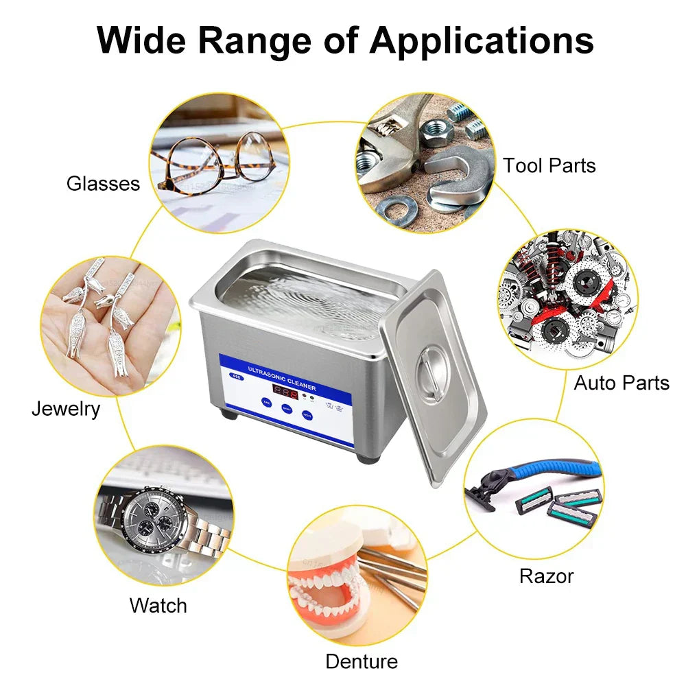 Ultrasonic Jewelry Cleaner - PureWave Stainless Steel Machine