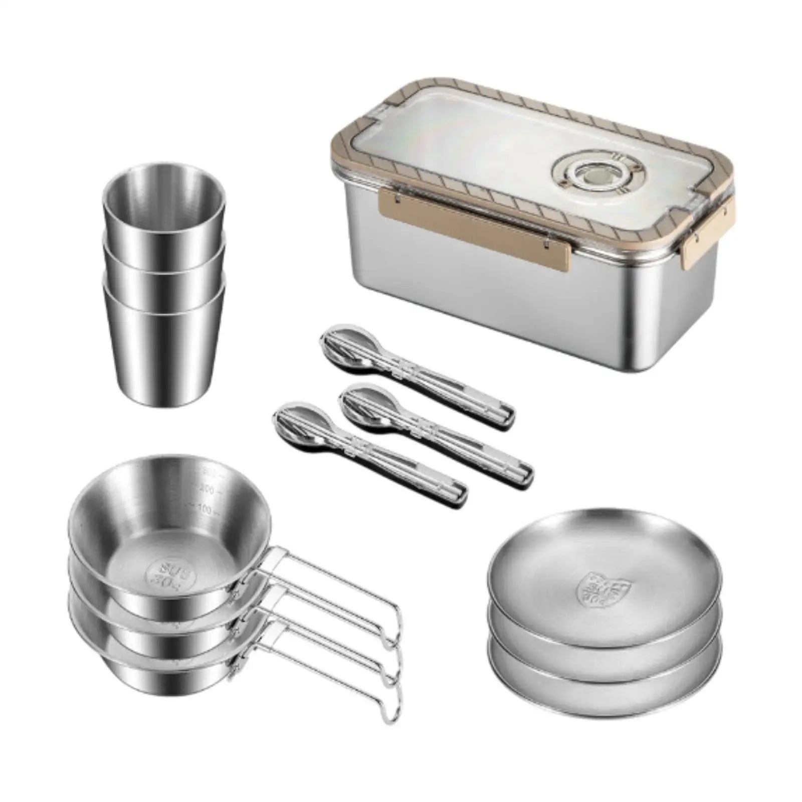 Stainless Steel Camping Mess Kit - TrailBlaze Essentials