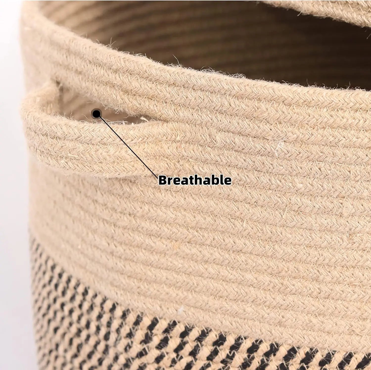 Braided Cotton Storage Basket with Lid - LuxeHome