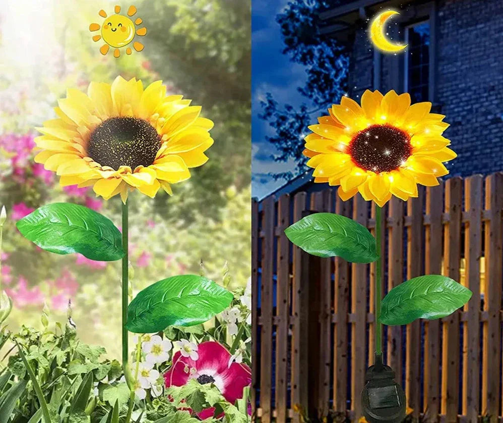 Solar Sunflower Lamp - LuminaGlow