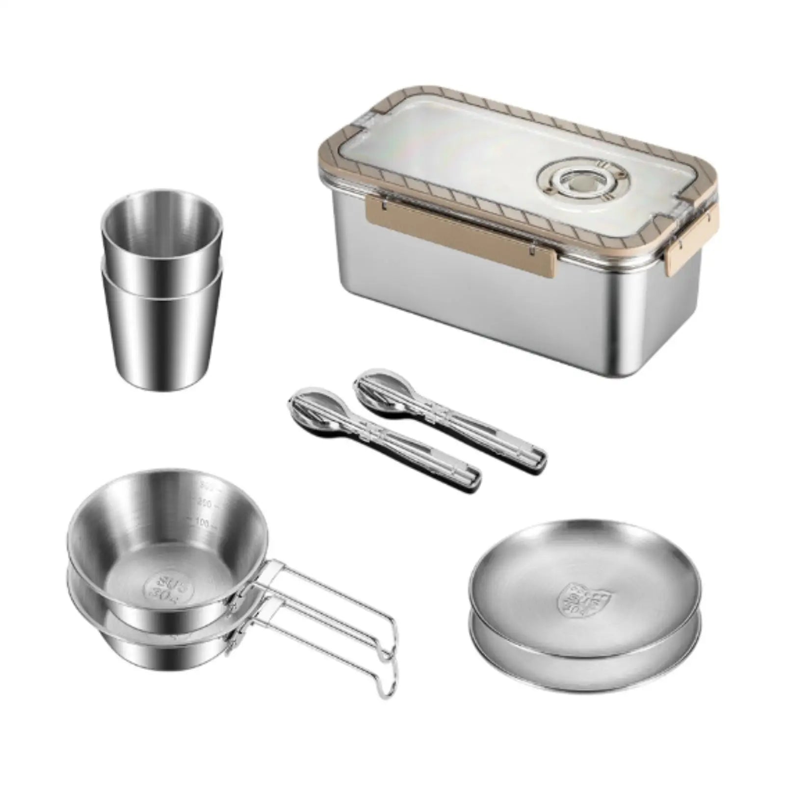 Stainless Steel Camping Mess Kit - TrailBlaze Essentials