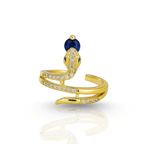 Serpent Ring - Luxara Stainless Steel with Zirconia Accent