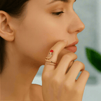 Serpent Ring - Luxara Stainless Steel with Zirconia Accent