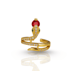 Serpent Ring - Luxara Stainless Steel with Zirconia Accent