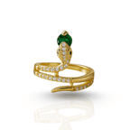 Serpent Ring - Luxara Stainless Steel with Zirconia Accent