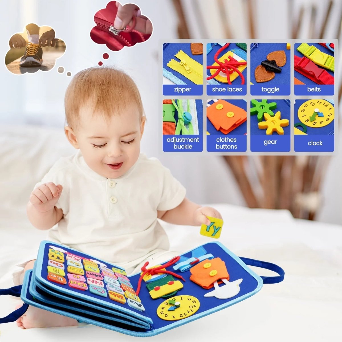 Sensory Activity Board - NurtureNest Montessori Toys