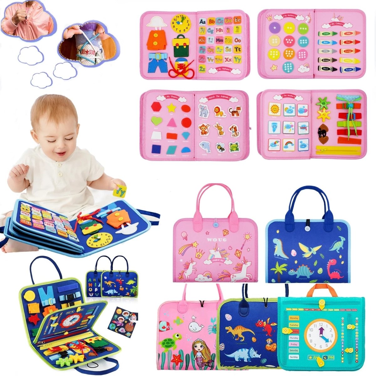 Sensory Activity Board - NurtureNest Montessori Toys