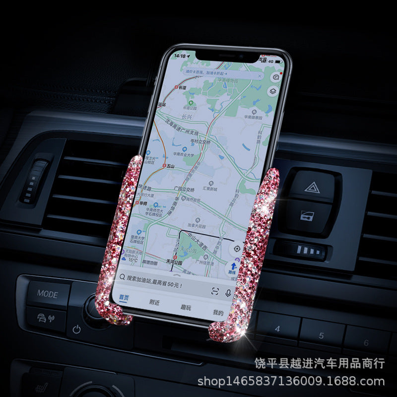 Rhinestone Car Mobile Phone Holder - LuxeDrive