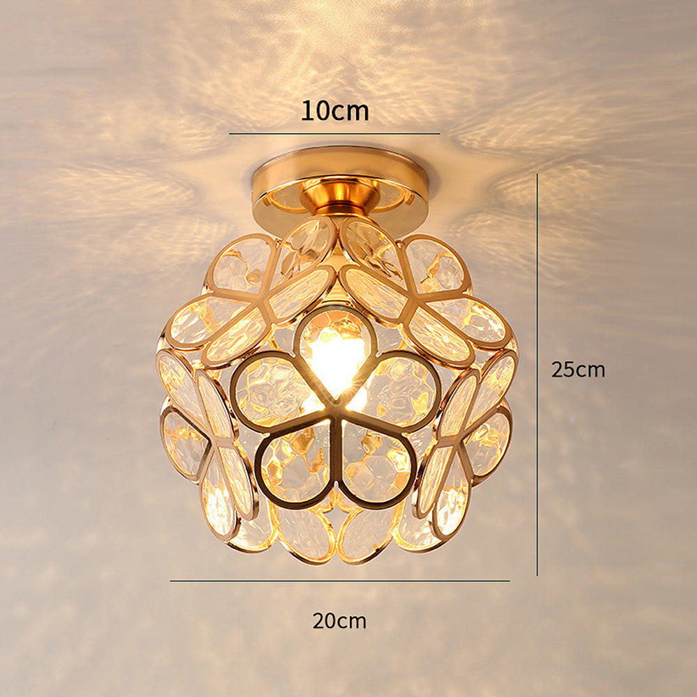 Floral Glass Ceiling Light - Luminara Designs