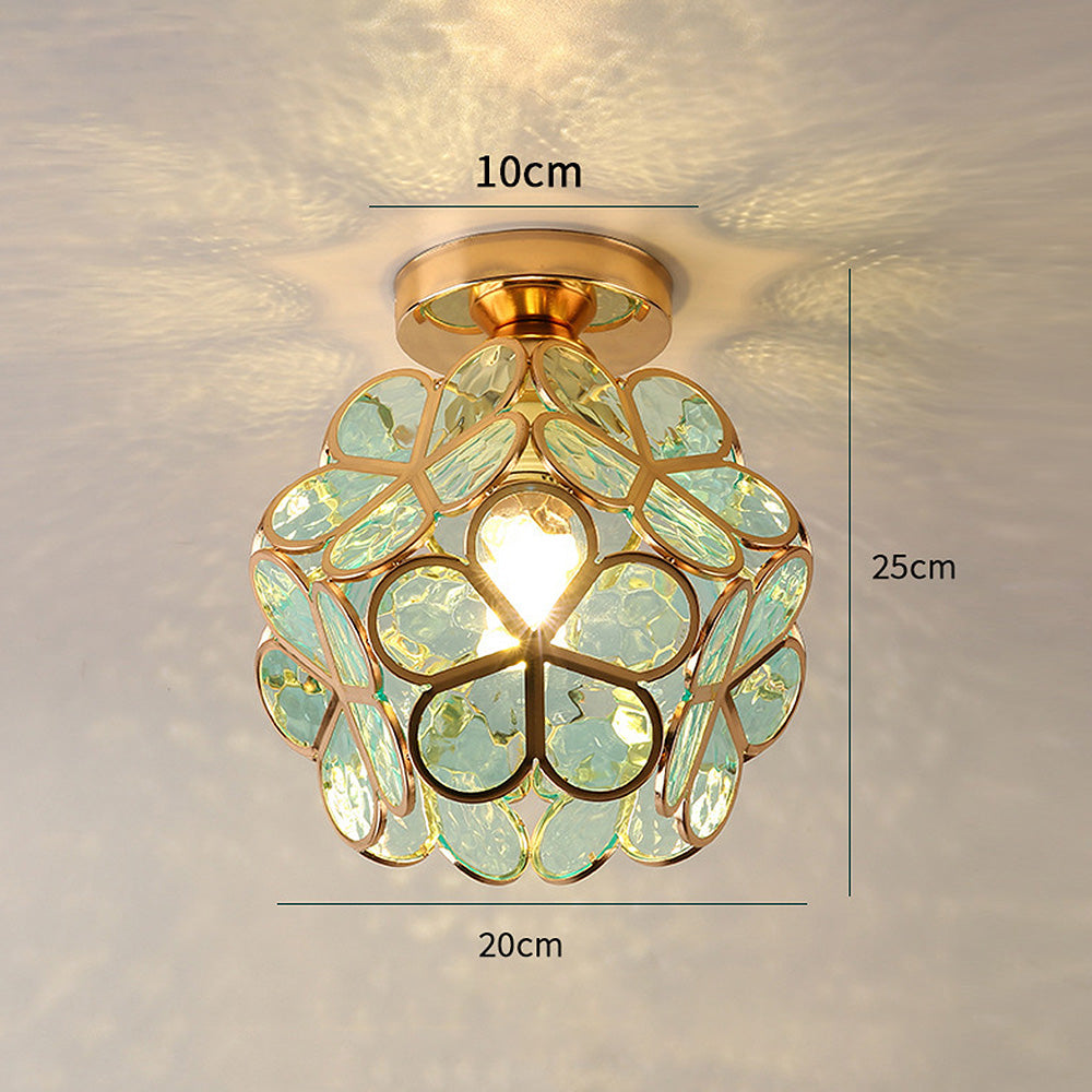 Floral Glass Ceiling Light - Luminara Designs