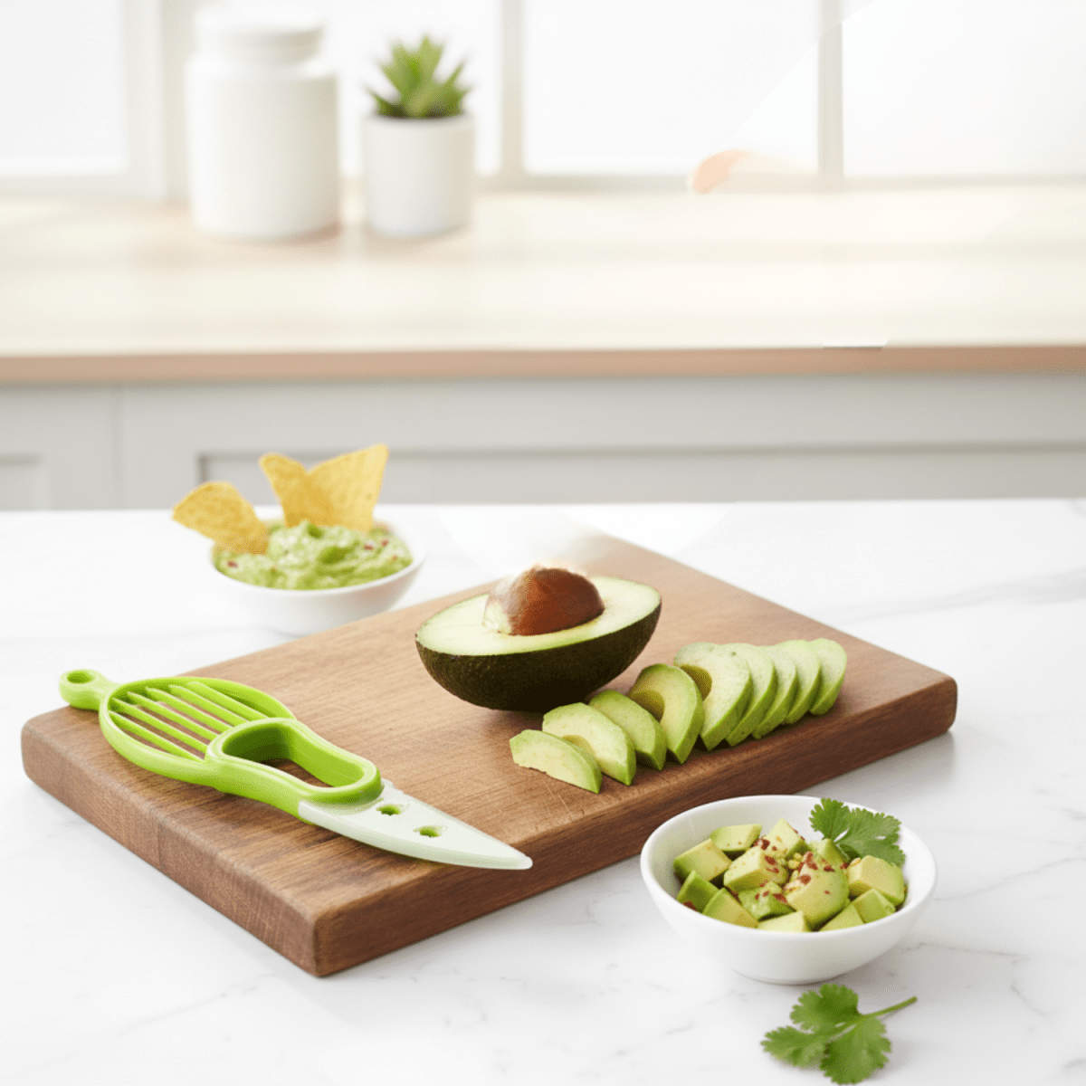 Avocado Prep Tool - GreenGrove 3-in-1 Easy Slicing & Pitting