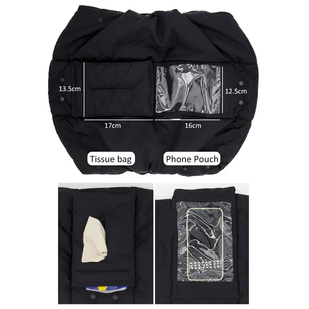 Windproof Stroller Gloves with Pocket - CozyNest