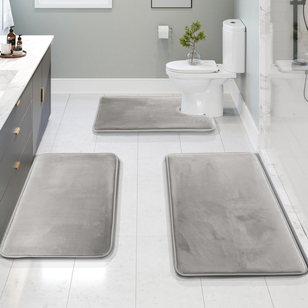 Memory Foam Bath Mat Set - LuxeNest