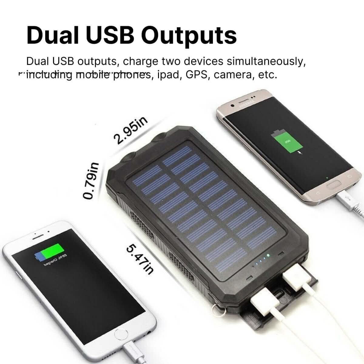 Solar Power Bank - AquaCharge 30,000mAh Waterproof Battery