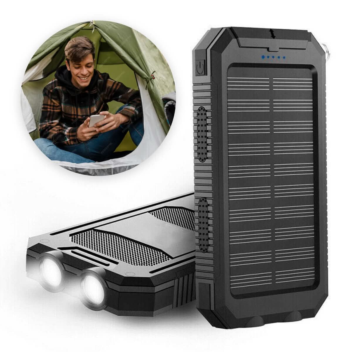 Solar Power Bank - AquaCharge 30,000mAh Waterproof Battery