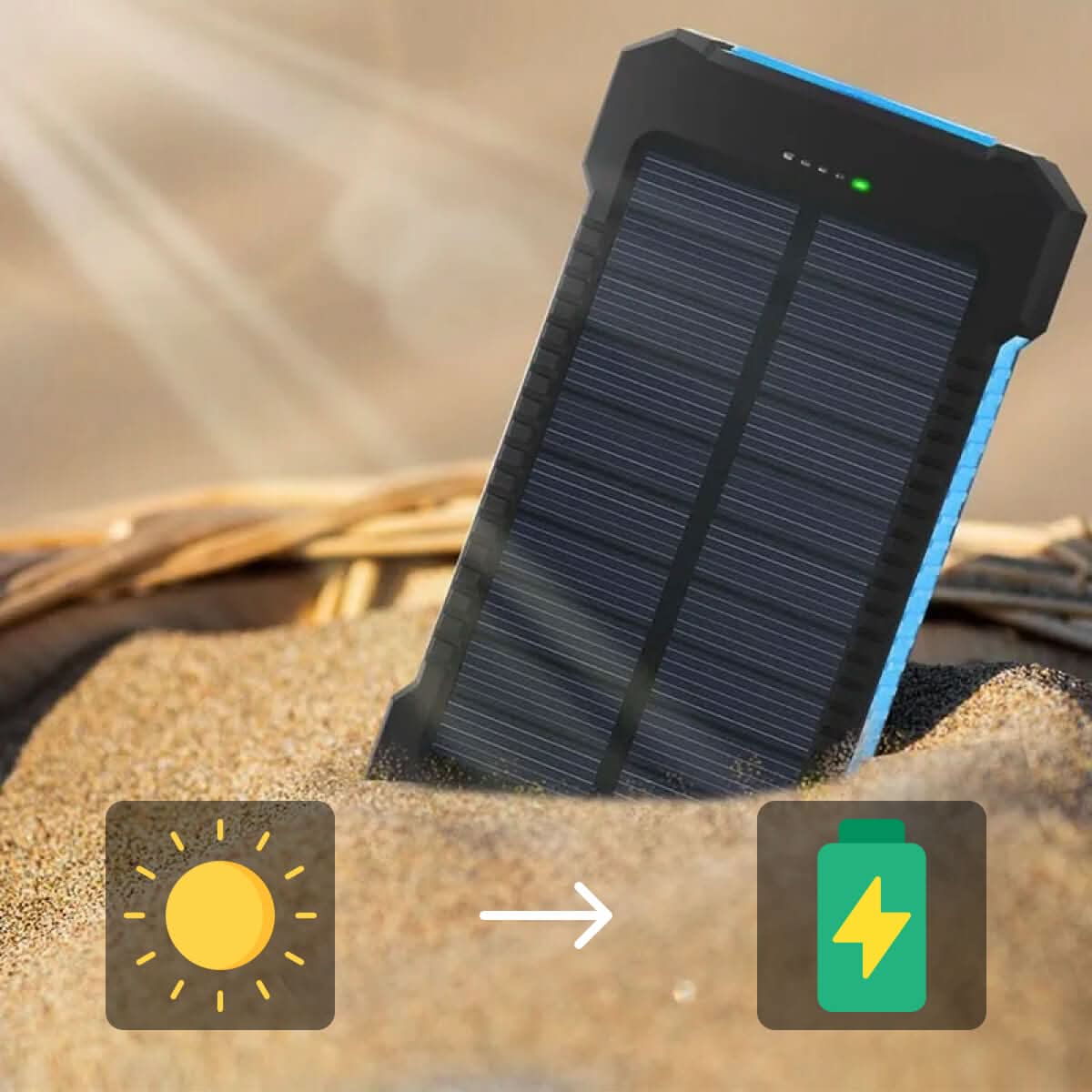 Solar Power Bank - AquaCharge 30,000mAh Waterproof Battery
