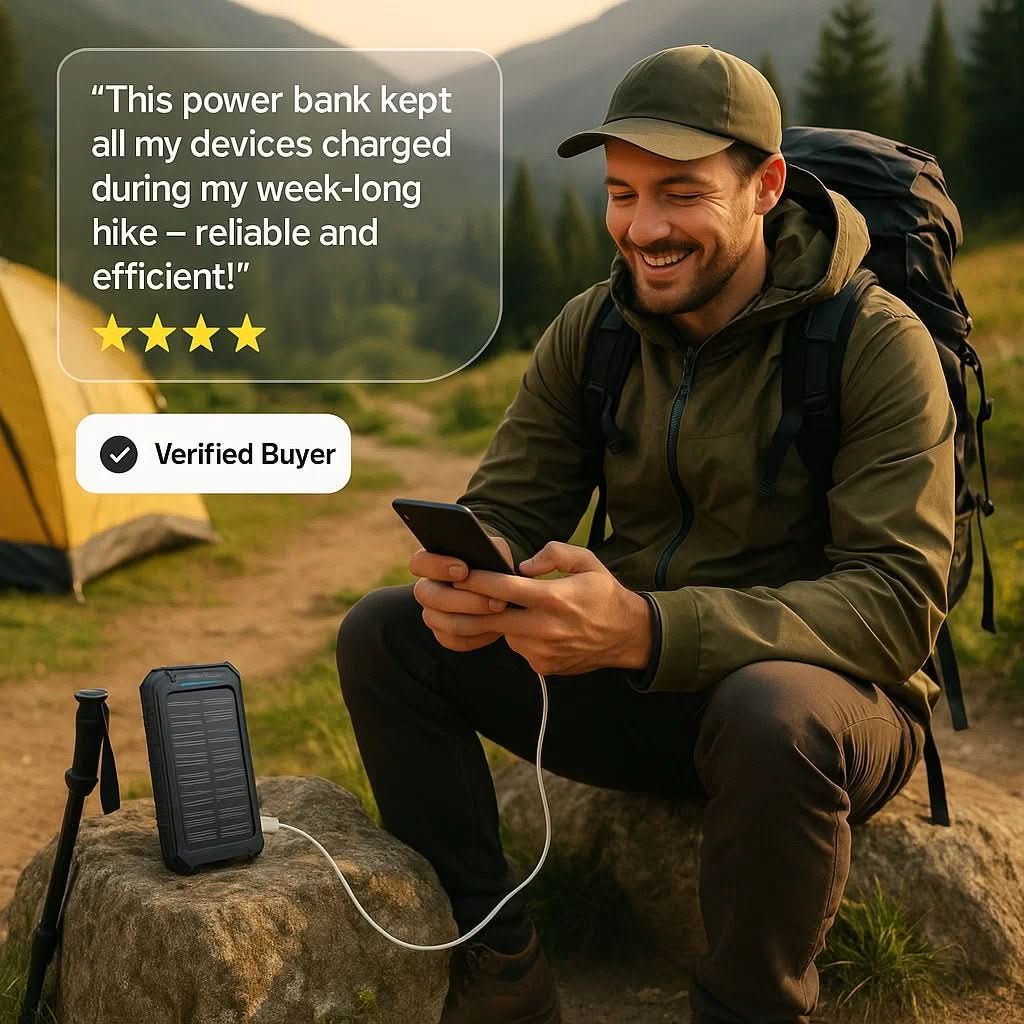 Solar Power Bank 10000mAh - EcoCharge Solutions