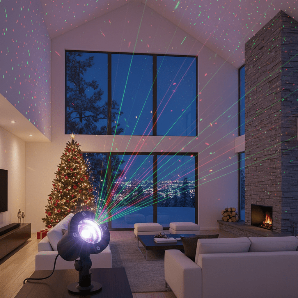 Garden Projector - LuminaGlow with Rotating Light Patterns