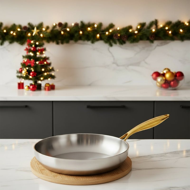 Stainless Steel Frying Pan - LuxeCook 7-Layer Induction Design