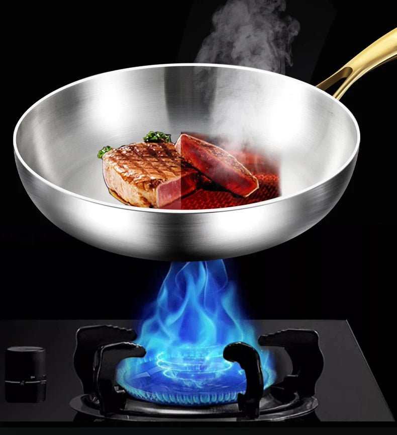 Stainless Steel Frying Pan - LuxeCook 7-Layer Induction Design