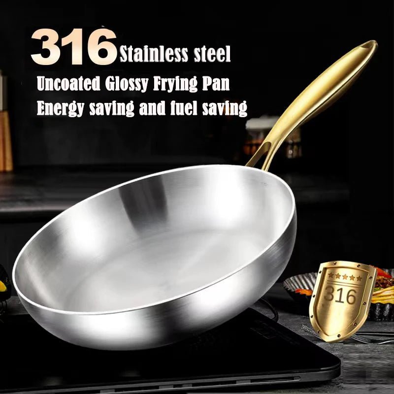 Stainless Steel Frying Pan - LuxeCook 7-Layer Induction Design